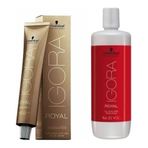 Schwarzkopf Igora Royal Absolutes Sarı-Doğal Çikolata 9-60 9 Adet Saç Boyası ve 1 lt Oksidan