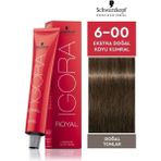 Schwarzkopf Igora Royal Doğal Tonlar 6-00 Ekstra Doğal Koyu Kumral 60 ml Saç Boyası