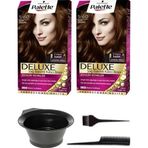 Schwarzkopf Palette Deluxe 5-60 Sıcak Çikolata x2 Saç Boyası + Saç Açıcı Tarak