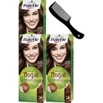 Schwarzkopf Palette Kalıcı Doğal Renkler Saç Boyası 4-60 Açık Çikolata Kahve x 3 Adet + Saç Açıcı Tarak