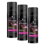 Schwarzkopf Root Retoucher Beyazları Anında Kapatan Sprey Boya Koyu Kahverengi 120 ml (3 paketi)