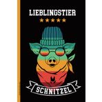 Schwein Geschenk Lustig: Notizbuch A5 Schwein mit Lieblingstier Schnitzel lustige Geschenke für Schweinefans und Schweineliebhaber kariertes Buch mit Schweinchen Motiv für Fleischliebhaber