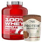 Scitec Whey Professional Whey Protein 2350 Gr + Clean Powders Protein Granola Kombinasyonu Aromasiz