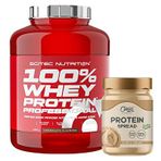 Scitec Whey Professional Whey Protein 2350 Gr + Clean Powders Protein Spread Fındık Kreması Kombinasyonu Aromasiz
