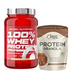 Scitec Whey Professional Whey Protein 920 Gr + Clean Powders Protein Granola Kombinasyonu Aromasiz
