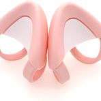 sciuU Kitty Ears kulaklık için dekoratif, silikon kedi kulakları dekorasyonu, HypreX Cloud/Cloud II/Cloud Flight vs. ile uyumlu, ayarlanabilir sabitleme kayışlarıyla kurulum, pembe + beyaz