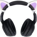 sciuU Kulaklıklar için Dekoratif Sevimli Pembe Kedi Kulakları, Kulaklık HypreX Cloud/II/Flight ile uyumlu Dekorasyon, Vedio Canlı Oyun Kulaklıkları için Lovely Kitty Ayarlanabilir Ek Kayışlar