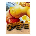 Scn Toys 3 Lü Oyuncak Sürtmeli Kırılmaz İş Makinası Mikser Kamyon Vinç 17Cm Oyuncak İş Makinaları Set