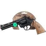 Scn Toys Gonher Revolver 12'Li Uzun Namnulu Siyah Metal Polis Mantar Tabancası Kapsül Patlatan Silah