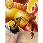 Scn Toys Metal Kule Vinç 1:55 İnşaat Makinası Vinç Ekskavatör Kepçe Metal Oyuncak Iş Makinesi