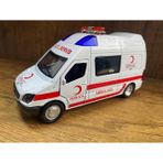 Scn Toys Sesli Işıklı Açılabilir Kapılar Metal Çek Bırak Oyuncak Ambulans Siren Sesli Ambulans Hızır Acil