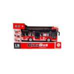 Scn Toys Sesli Ve Işıklı Şehir Otobüsü Kırmızı 1:16 Kırmızı Oyuncak Otobüs Sürtmeli Sesli Şehir Otobüsü 28 Cm