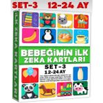 scntoys Bebeğimin Ilk Zeka Kartları Set-3 / 12-24 Ay Eğitici Kartlar Bebekler İçin Eğitici Oyuncak