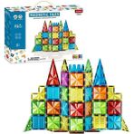 scntoys Manyetik Yapı Blokları Çocuklar İçin Renkli 3 Boyutlu 45 Parça Manyetik Karo Oyun Seti Eğitici Lego