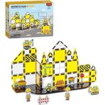 Scntoys Manyetik Yapı Blokları Çocuklar Için Renkli 3 Boyutlu 47 Parça Manyetik Karo Oyun Seti Inşaat Serisi