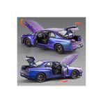 scntoys Nissan Skyline GTR R34 1:24 Ölçek Diecast Model Araba Açılan Kapılar Nıssan GTR Model