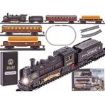 Scntoys Oyuncak 18 Parça Sesli ve Işıklı Tren Seti 103CM Büyük Boy Lokomotifli Vagonlu Tren Seti