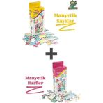 scntoys Oyuncak Manyetik Mıknatıslı Türkçe - İngilizce Harfler ve Sayılar Eğitici Magnet 100 Parça