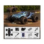 Scntoys Uzaktan Kumandalı 50 Km/hız Yapan Rc Araba Suv 4x4 Full Iç Metal Kasa Şarjlı Full Fonksiyonlu - Mavi