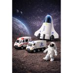 scntoys Uzay İstasyon Oyuncağı Set Oyuncak Roket Uzay Mekiği Uzay Aracı Ay Taşıtı Astronot Ambulans