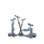 Scoot And Ride Push And Go Steel Ebeveyn Kontrollü 3 Tekerlekli 1-5 Yaş Çocuk Scooter - Gri