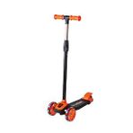 Scooter Çocuk Scooter Işıklı Slikon Teker Turuncu 40 Kg Taşıma