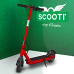 Scooti SC33R Kırmızı Katlanabilir Farlı Elektrikli Scooter