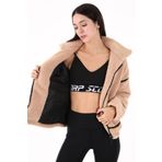 Scorp Shine Casual Kadın Peluş Mont Camel M