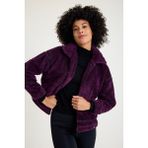 Scorp Shine Casual Kadın Peluş Mont Mor - Siyah