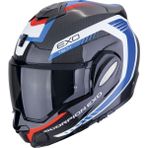 Scorpion Exo-Tech Evo Carbon Cosy Çene Açılabilir Motosiklet Kaskı Siyah Mavi Kırmızı