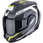 Scorpion Exo-Tech Evo Carbon Cosy Çene Açılabilir Motosiklet Kaskı Siyah Sarı - Siyah - Sarı