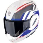 Scorpion Exo-Tech Evo Furio Çene Açılabilir Motosiklet Kaskı Beyaz Kırmızı Mavi - XXL - Beyaz - Kırmızı - Mavi