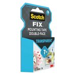Scotch 5665027 3M Şeffaf Çift Taraflı 19 mm x1,5 m Montaj Bandı