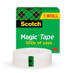 Scotch 810-1933 Scotch Magic Bant Görünmez, üzerine yazılabilir ofis bandı şeffaf