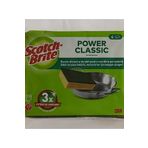 Scotch Brite Power Classic Bulaşık Süngeri Yeşil 4'lü Oluksuz Klasik Düz Sünger