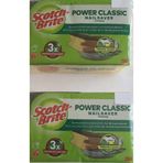 Scotch Brite Power Classic Bulaşık Süngeri Yeşil Klasik Tırnak Koruyucu 8'li
