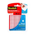 Scotch R100 Çift Taraflı Kare Şeffaf Bant 25X25Mm