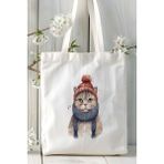 Scottish Foldi Kedi Kişiye Özel Baskılı Bez Çanta Omuz Çantası Desen 7