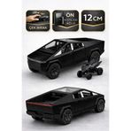 Scowetto Tesla Cyber Truck 1:32 Ölçek Metal Çek Bırak 12 cm Oyuncak Araba - Siyah