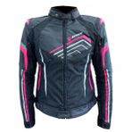 Scoyco JK153W Yazlik Fileli Siyah Pembe Kadin Motosiklet Montu