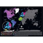 Scratch Map Eyaletli Bayraklı Kazınabilir Dünya Haritası 2020 Versiyon En Büyük Boy 70×100 cm