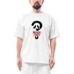 Scream Ready Or Not Oversize Beyaz Tişört