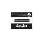 Scrikss Dolma Kalem Mürekkebi Kartuşu 6 Lı Tüp Siyah