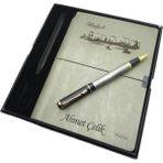 Scrikss İsme Özel Verona Defter(İstanbul Silüeti) + İsme Özel İstanbul Kalem + Kişiye Özel Kutulu Set