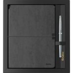 Scrikss SD600-1 Verona Defter Siyah ve Metropolis 800 Gri Tükenmez Kalem