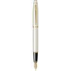 Scrikss & WizDesign 35 Dolma Kalem Beyaz Altın F Uç ÖMÜR BOYU GARANTİLİ / KİŞİSELLEŞTİRİLEBİLİR - Beyaz - Altın