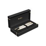 Scrikss WizDesign 35 DOLMA KALEM + TÜKENMEZKALEM SET BEYAZ ALTIN (ÖMÜR BOYU GARANTİLİ-KUTULU-KİŞİYE ÖZEL)
