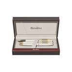 Scrikss WizDesign 35 DOLMA KALEM + TÜKENMEZKALEM + VERSATİL SET BEYAZ ALTIN (GARANTİLİ-KUTULU-KİŞİYE ÖZEL)