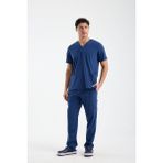 Scrubs Erkek Doktor Üniforması – Likralı Medikal Forma – Carex - Lacivert - 2XL