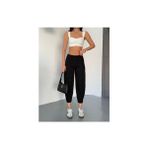 Scuba Krep Kumaş Şalvar Model Balon Pantolon - Siyah - XS
